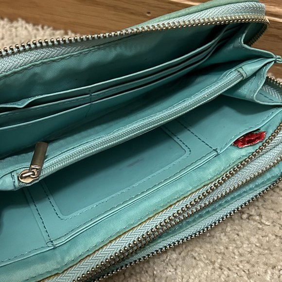 Buckle Double Zip Sequin Wallet - Picture 3 of 5